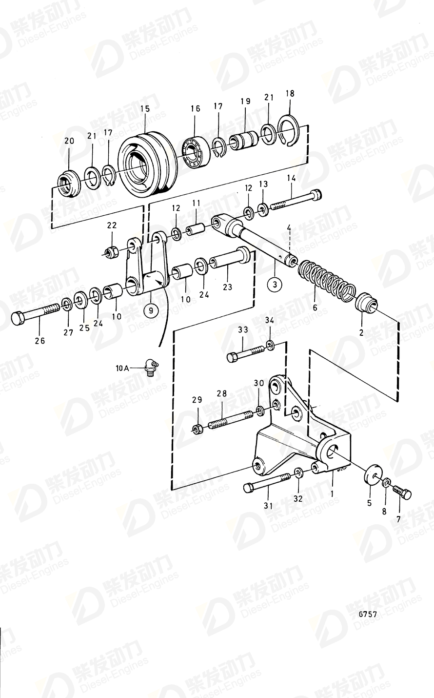 VOLVO Compression spring 843919 Drawing